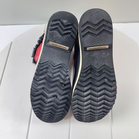 Sorel Tivoli Red Wmns Sz 6 Diamond Quilted Faux Fur Lined Snow Boots Waterproof - Picture 6 of 8